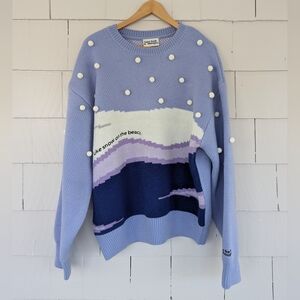 New! Taylor Swift Midnights Snow On The Beach Sweater Size Large